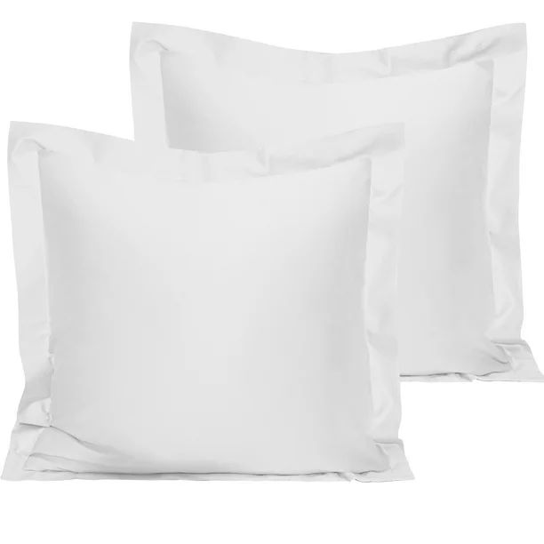 NTBAY 2 Pack 1800 Thread Count Cotton Euro Pillow Shams, Super Soft and Breathable European Throw... | Walmart (US)
