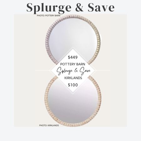 Love the look of Pottery Barn’s Audrey Round Beaded Wood Frame Wall Mirror? I found it on TWO different budgets, so you can pick the budget that fits you! And yes, they are the SAME SIZE. 

#potterybarn #mirror #bathroom #bedroom #entryway #mirrors. Pottery Barn Pottery Barn Audrey Round Beaded Wood Frame Wall Mirror dupe. Pottery Barn dupes. Pottery Barn mirror dupes. Pottery Barn look for less. Pottery Barn entryway. Pottery Barn bedroom. Pottery Barn bathroom. Vanity mirror. Look for less. Ball mirror. Shabby chic mirror, ball mirror, round whitewash mirror, round ball mirror, wood ball mirror, beaded mirror. #dupe #dupes #copycat #lookforless #shabbychic #boho