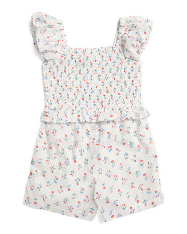Infant And Toddler Girls Floral Printed Romper | Cotton | Marshalls