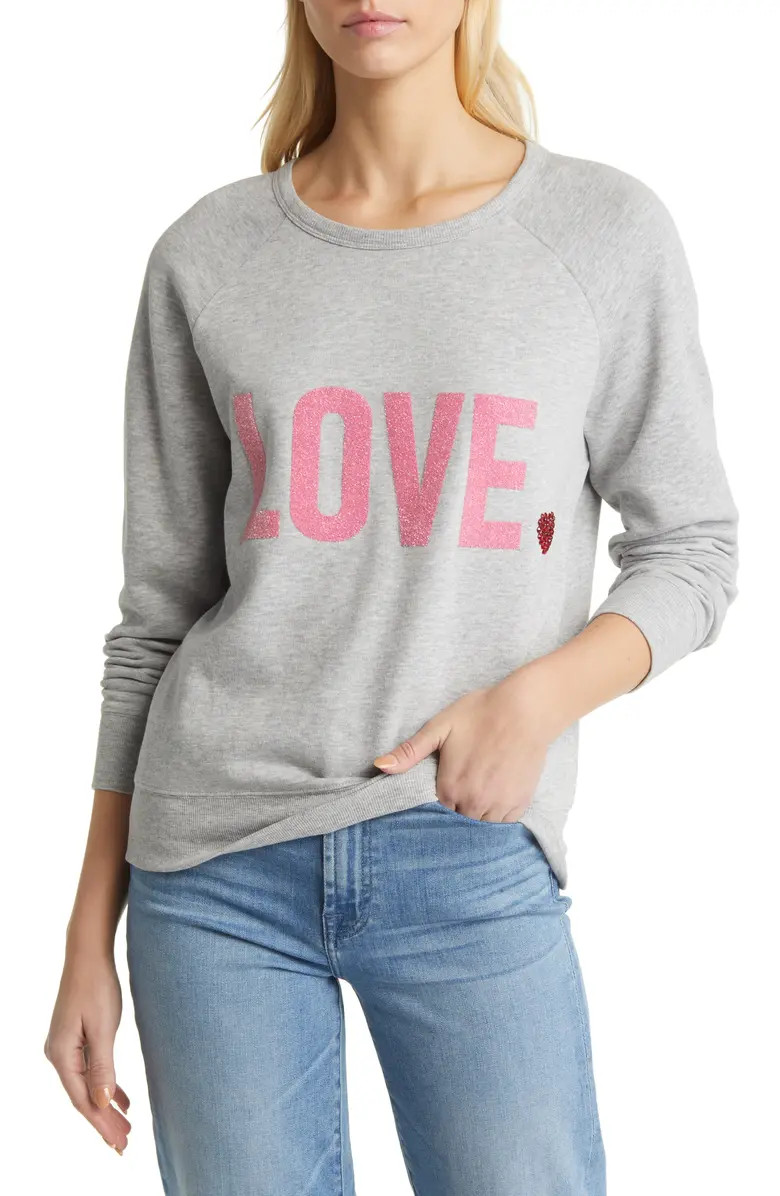Love Embellished Graphic Sweatshirt | Nordstrom