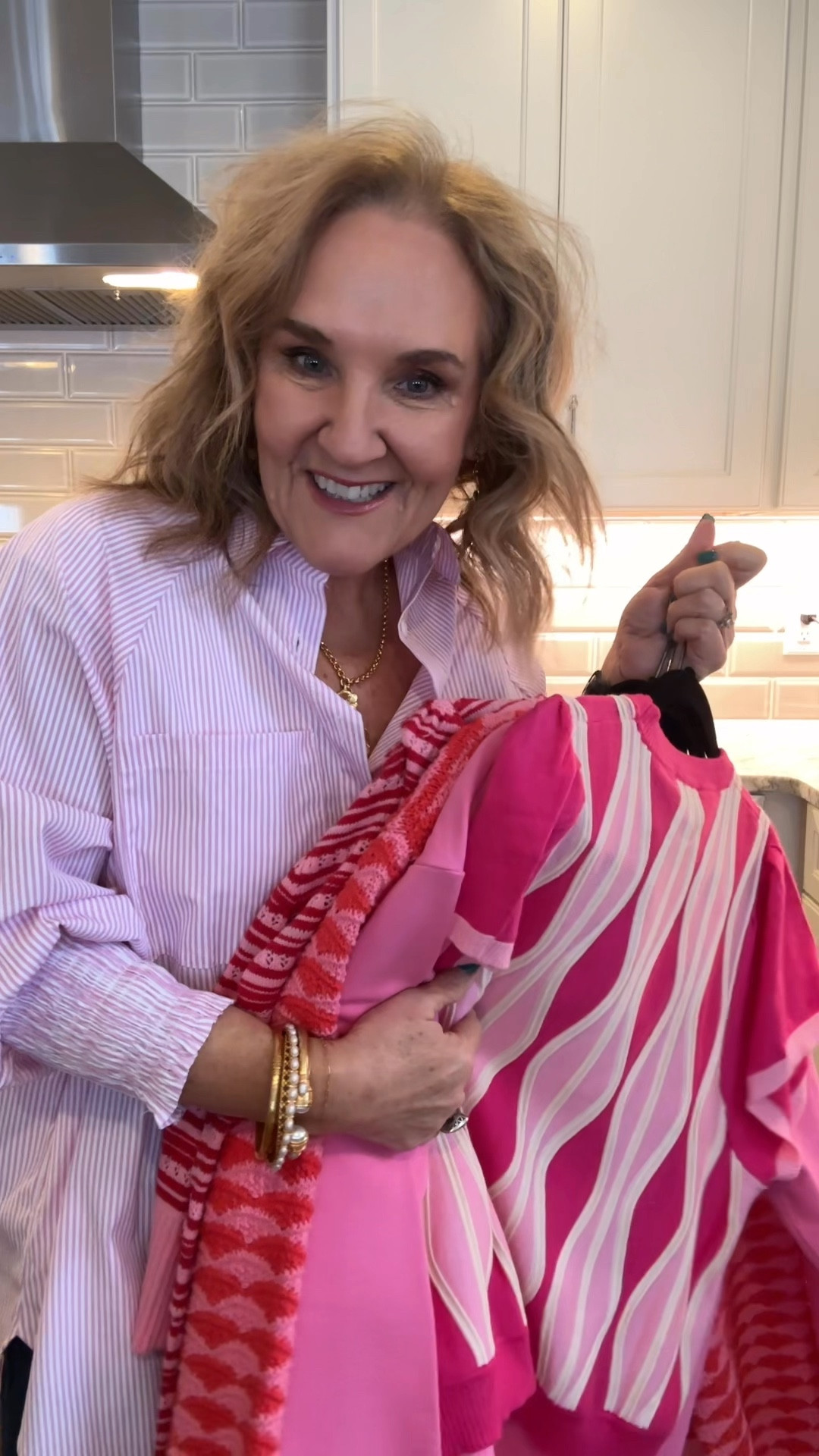 15% off Avara code NANETTE15
20% off Allie Bess code NANETTE20
Look at all this pink! The shop Avara Valentine collection launches and it’s filled with goodness! Use my code for 15% off your order NANETTE15
I am wearing size large in all the sweaters. That’s my larger size, which I would recommend, except for the cardigan.
The faux leather Moto jacket is perfect for late winner and spring time for layers, but you want a lighter look. I’m wearing a large. It’s a really good piece. 
My jeans are new, by risen jeans, the same manufacturer of the Becca Jean. I am wearing a 29, and the fit is so good. If you wanna cuff denim that isn’t a wide leg this is the Jean you want.

Striped blouse with smocked  cuffs I am wearing a size large, my larger size, and I like the fit oversized   Comes in several different colors too. But of course, I love the pink!

Valentine’s Day, pink sweaters, Amazon blouse, pink cardigan

#LTKFindsUnder100 #LTKOver40 #LTKSeasonal