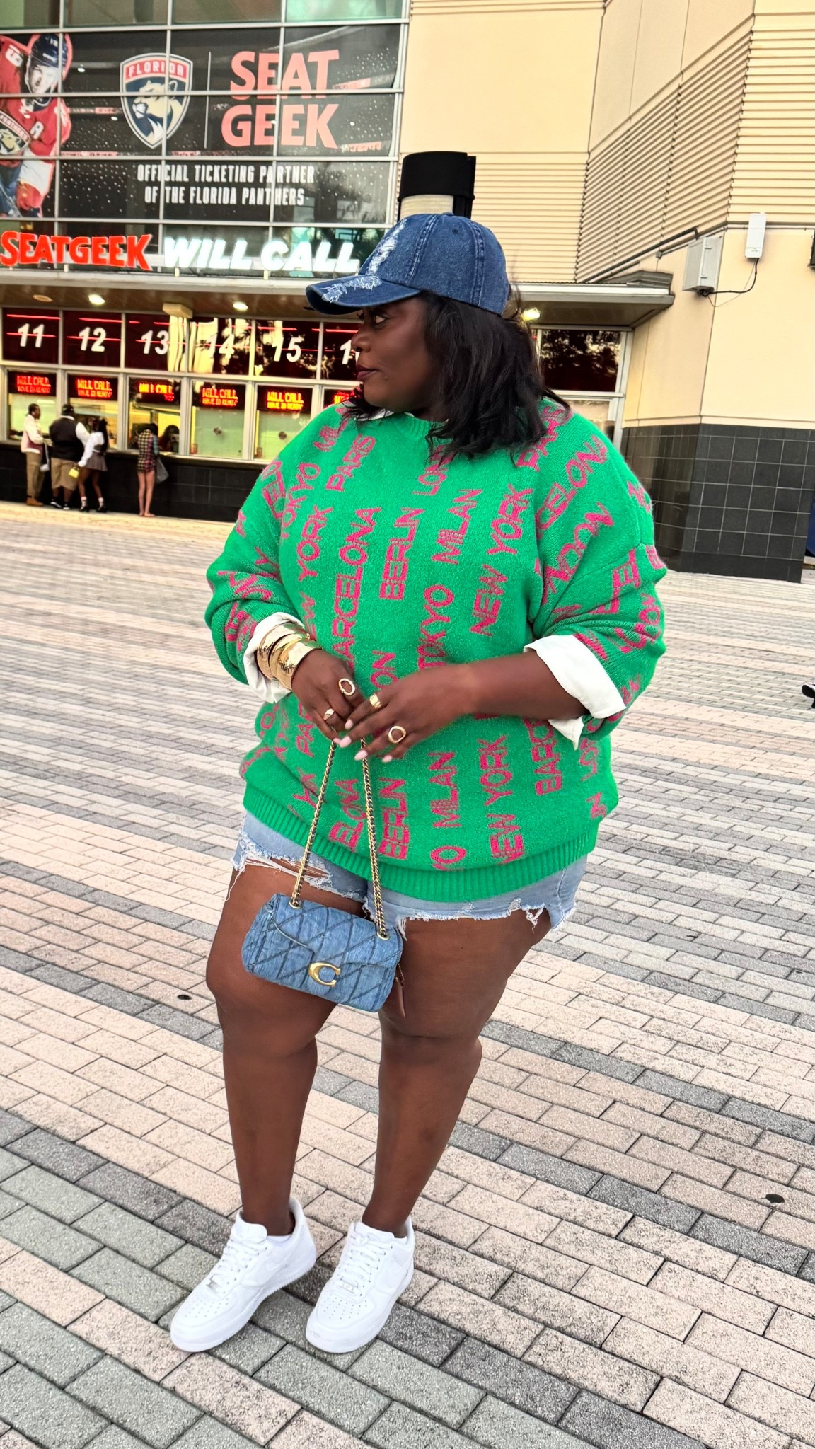 Multicolor Sweater Dress with a lil Denim ensemble 

#LTKFestival #LTKgrwm #LTKPlusSize
