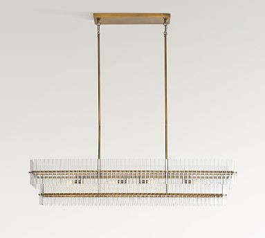Mallory Crystal Linear Chandelier (40"-55") | Pottery Barn (US)