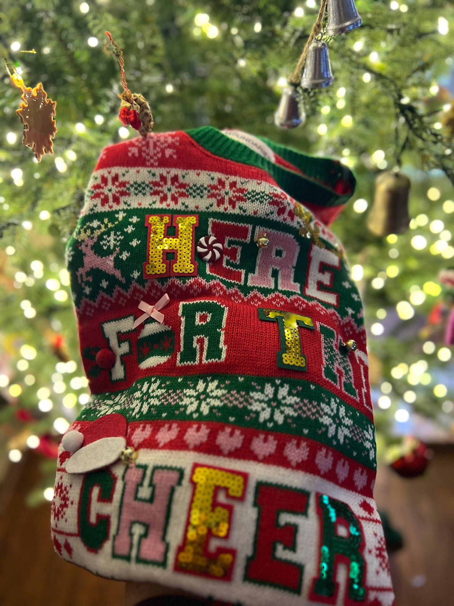 No Boundaries - Here for the cheer Christmas Sweater is on sale!! Christmas party ootd | Ugly Christmas Sweater Party 

#LTKootd #LTKHoliday #LTKGiftGuide