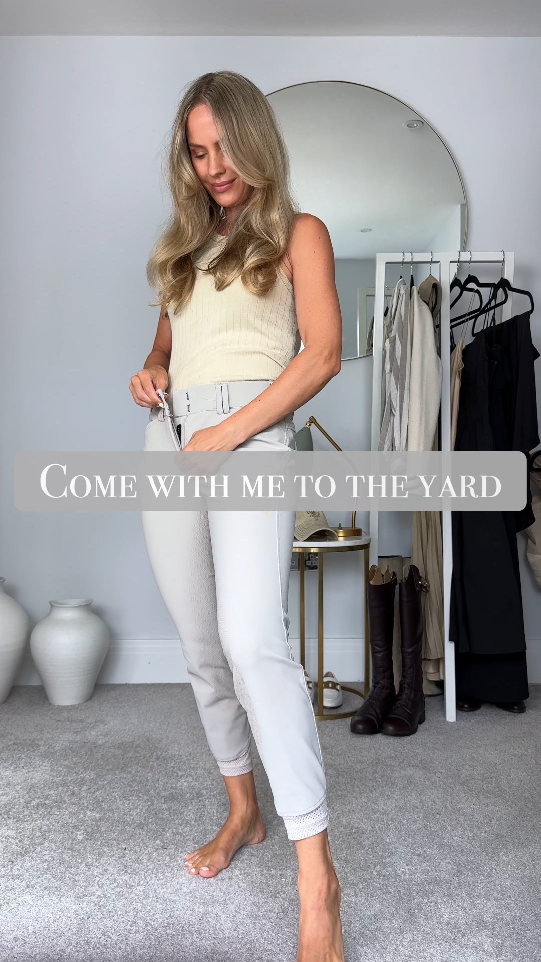 Come with me to the yard.

Talk about a life shift. From not having ridden for over 20 years to spending time in the yard and saddle 3 times a week.

My body is constantly aching, but it has done me so much good both physically and mentally. I’m always outside, moving, doing, caring and improving. 

None of it has to do with work, musts or pressure. It’s all just because I want to. There is no end goal more than enjoying myself. 

Narla is the most wonderful horse I could have found. She is a cremello Welsh cob with one blue and one blue/brown eye. Cremello is the closest thing to albino you get, so her base colour is pink and she needs sunscreen on her nose in the summer.

She is an old soul, very smart and absolutely loves being fussed over. Considering the junk in her trunk, she has a surprisingly beautiful step and rides really well.

You can find some pretty special things on Facebook! (I found her in a local sharer group).

🤍You can find the items I’m wearing in my link in bio, or just comment “link” and I will DM the links to you 🤍

#tessmontgomery 





#LTKActive #LTKOver40 #LTKPets