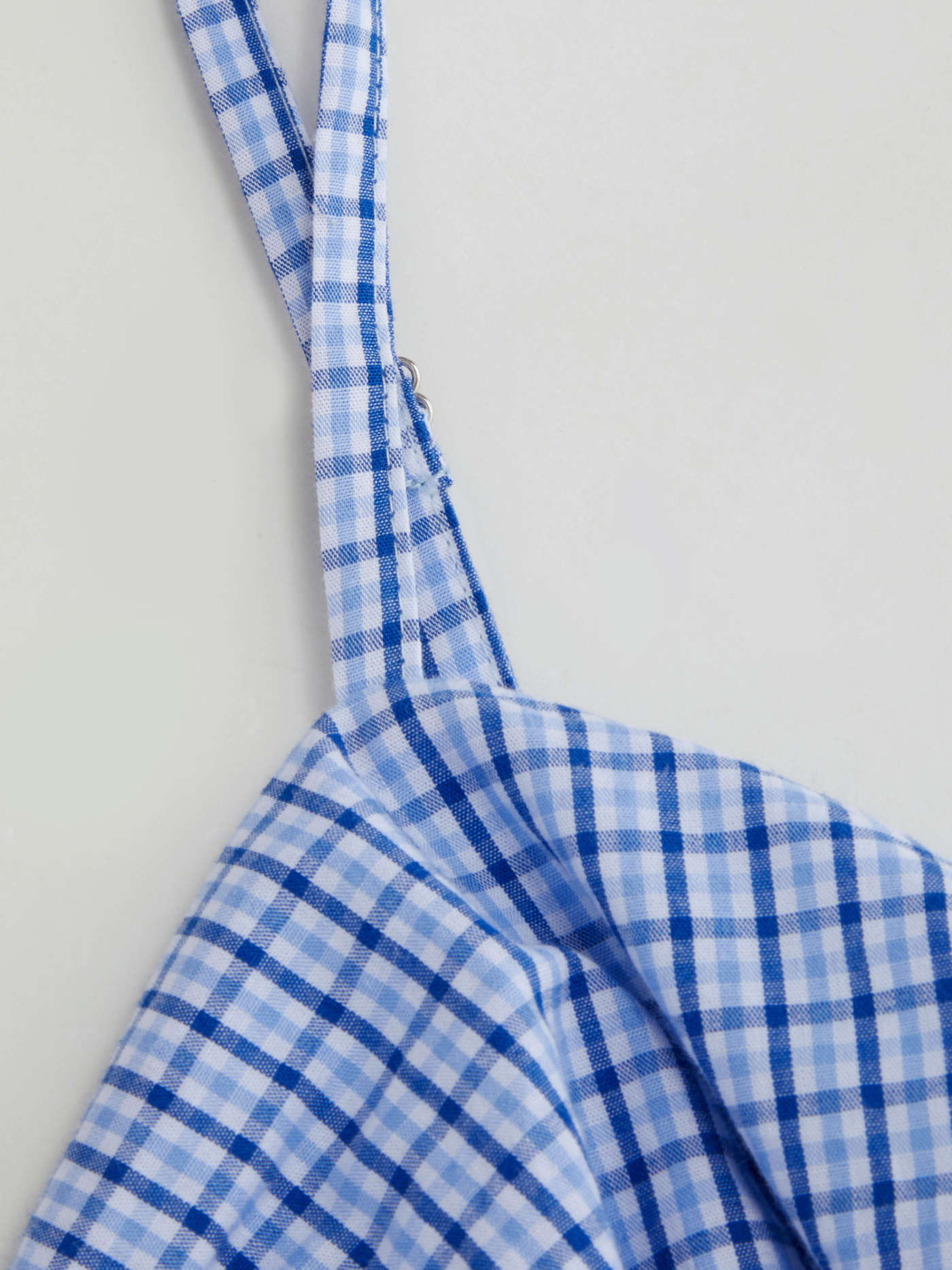 V-neck Check Shirred Knotted Bubble Hem Cami Top Curve & Plus | Cider