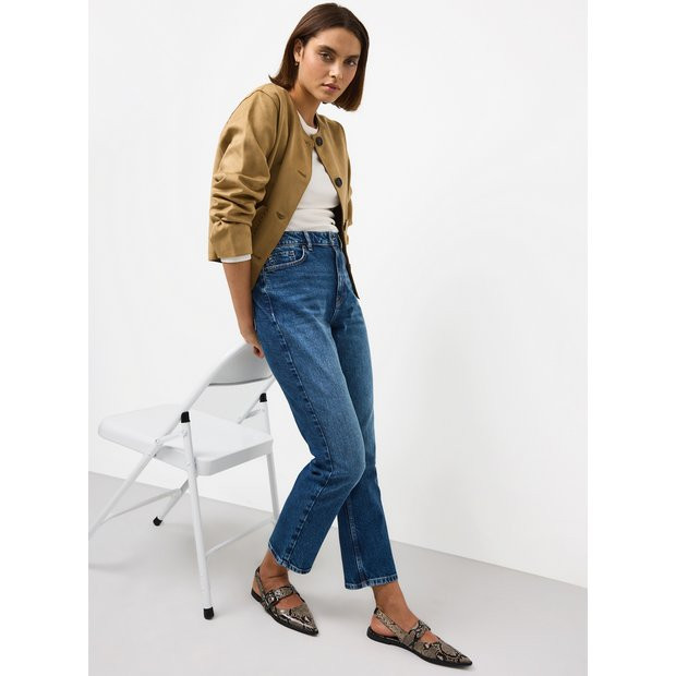 Mid Rinse Stovepipe Straight Denim Jeans 12R | Tu Clothing