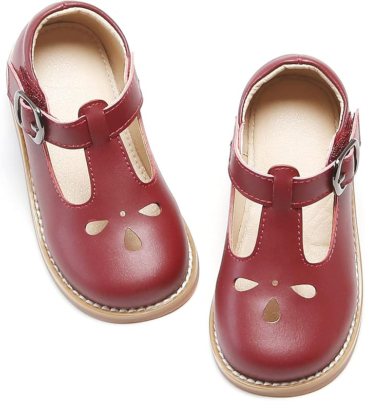 Kiderence Toddler Little Girls Mary Jane Dress Shoes School Oxford for Girls Flats | Amazon (US)