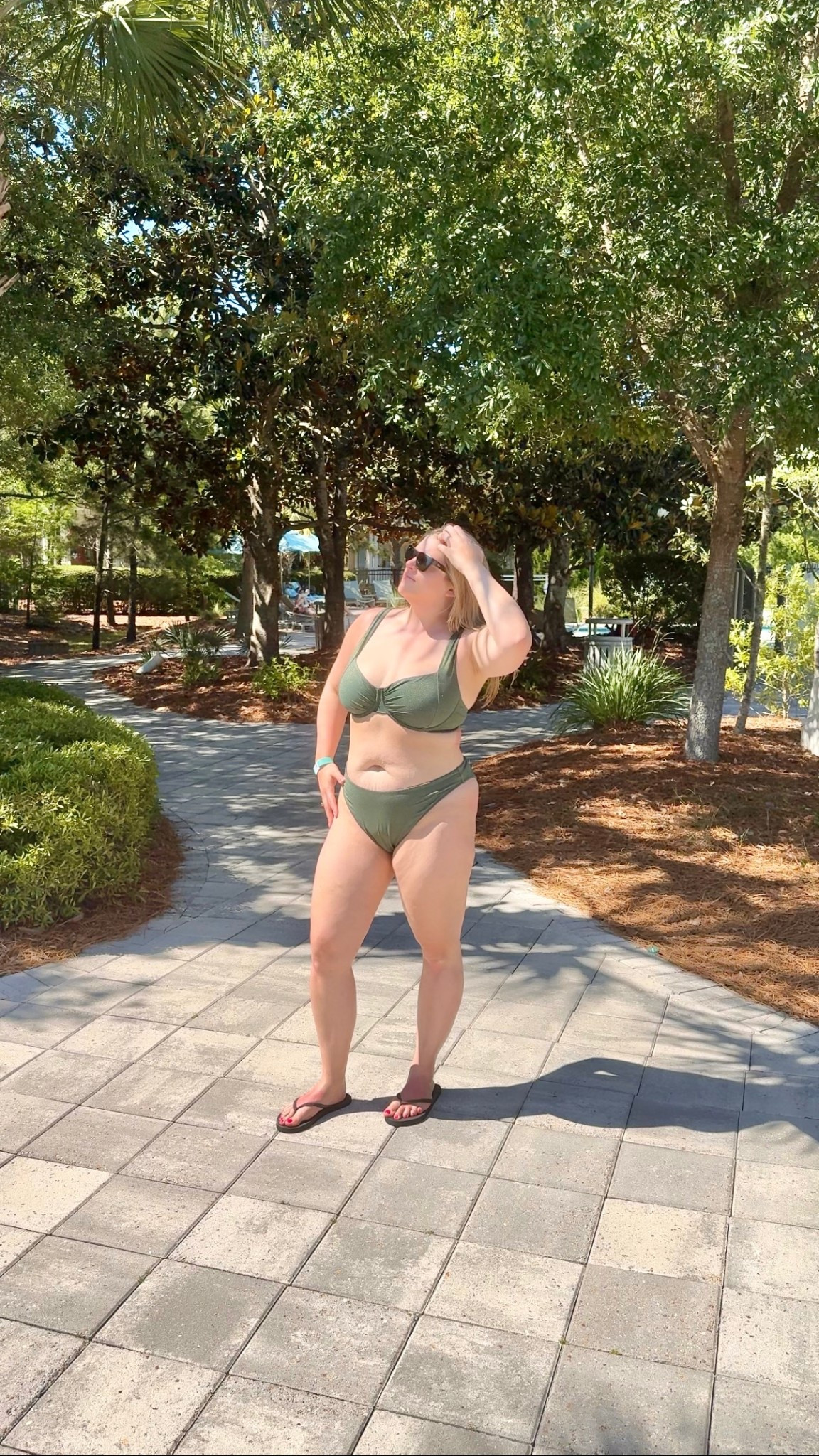 Abercrombie bikini!
Top - Curve Love Wide Strap Underwire - L
Bottom - Midrise High Leg Moderate Bottom - L

They don’t have this color in stock anymore but still have similar items!

#LTKSwim #LTKMidsize #LTKTravel