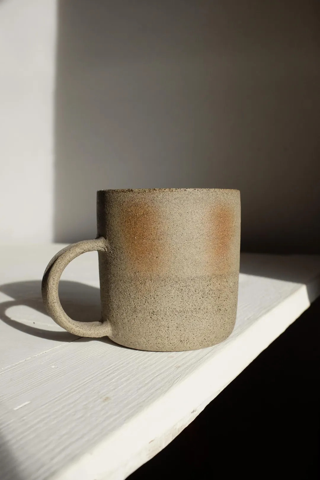 Large Coffee Mug Handmade from Stoneware Clay, Minimal Design | Etsy (US)