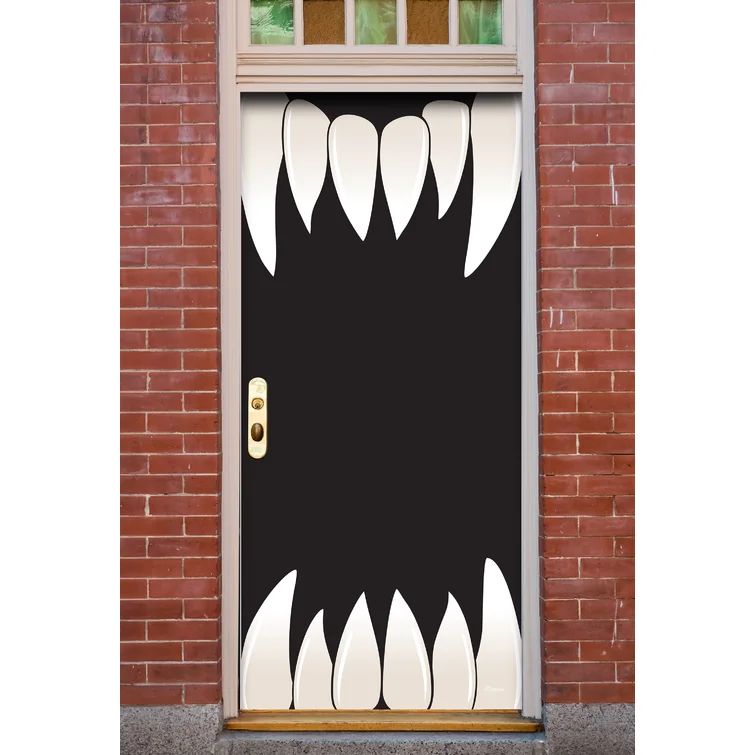 Halloween Scary Teeth Door Mural | Wayfair North America