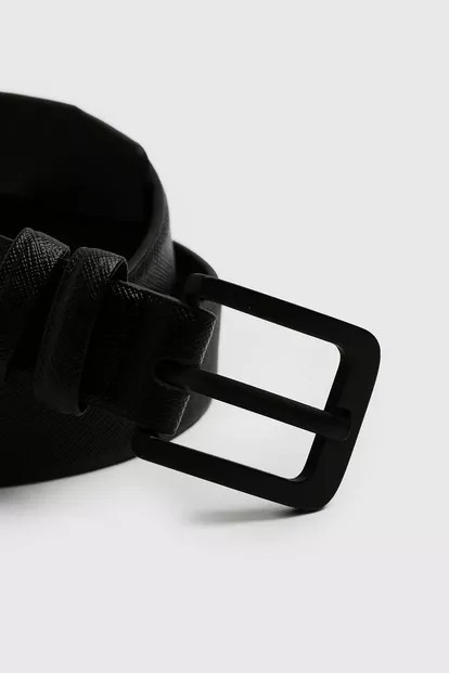Faux Leather Saffiano Belt | Boohoo.com (UK & IE)