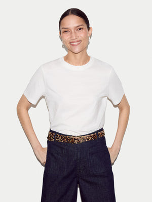 Supima Cotton Crew Neck T-shirt | White | Jigsaw (UK)