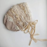 Sitter Lace Bonnet Photography Prop, Beige Toddler Bonnet, Vintage Newborn Girl Outfit, 9-12 Month, Baby | Etsy (US)