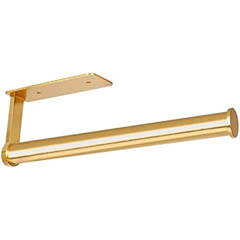 Gold Paper Towel Holder, OBODING, Self Adhesive or Drilling, Under Cabinet Paper Towel Holder Wal... | Amazon (US)