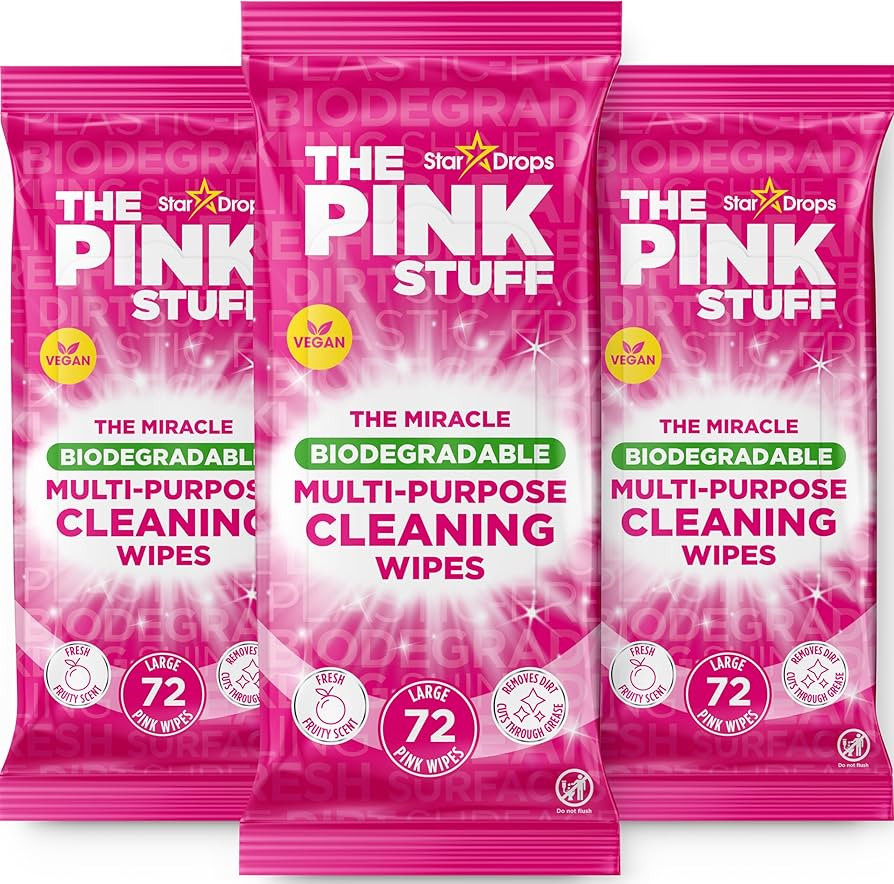 Stardrops The Pink Stuff Miracle Multi-Purpose Cleaning Wipes – 216 Count – Tough on Grease, ... | Amazon (US)