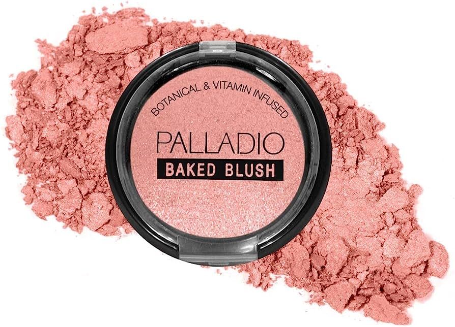 Palladio Baked Blush, Highly Pigmented Shimmery Formula, Easy to Blend and Highly Buildable, Ap... | Amazon (US)