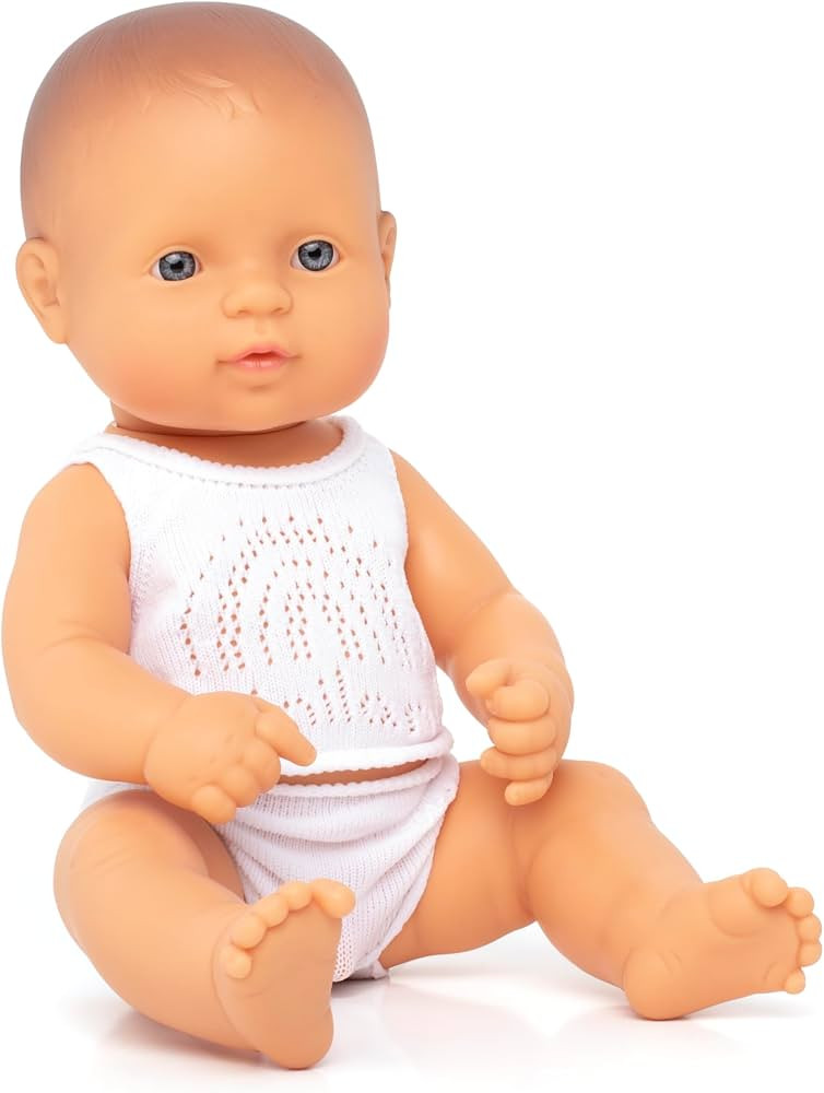 Miniland Doll 12 5/8'' Caucasian Boy (Box) - Made in Spain, Anatomically Correct, Quality, Inclus... | Amazon (US)