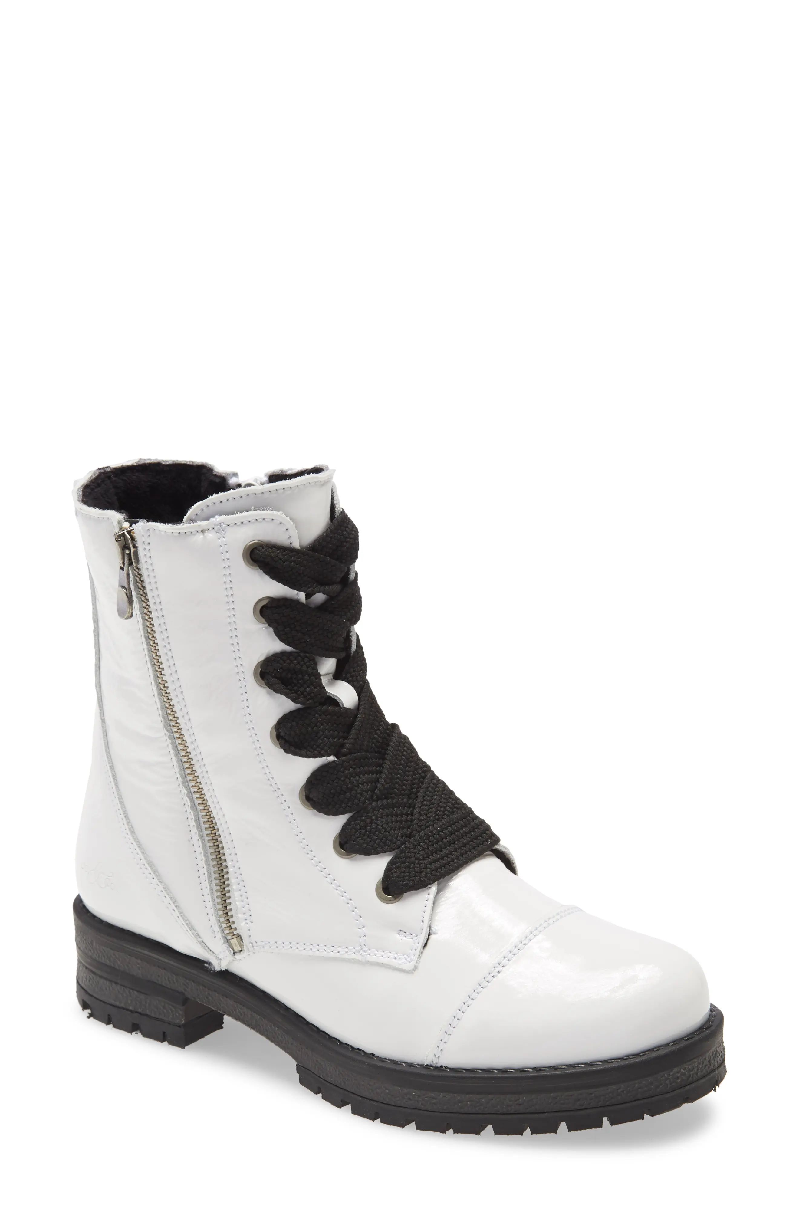 Women's Bos. & Co. Paulie Waterproof Lace-Up Bootie, Size 8-8.5US - White | Nordstrom