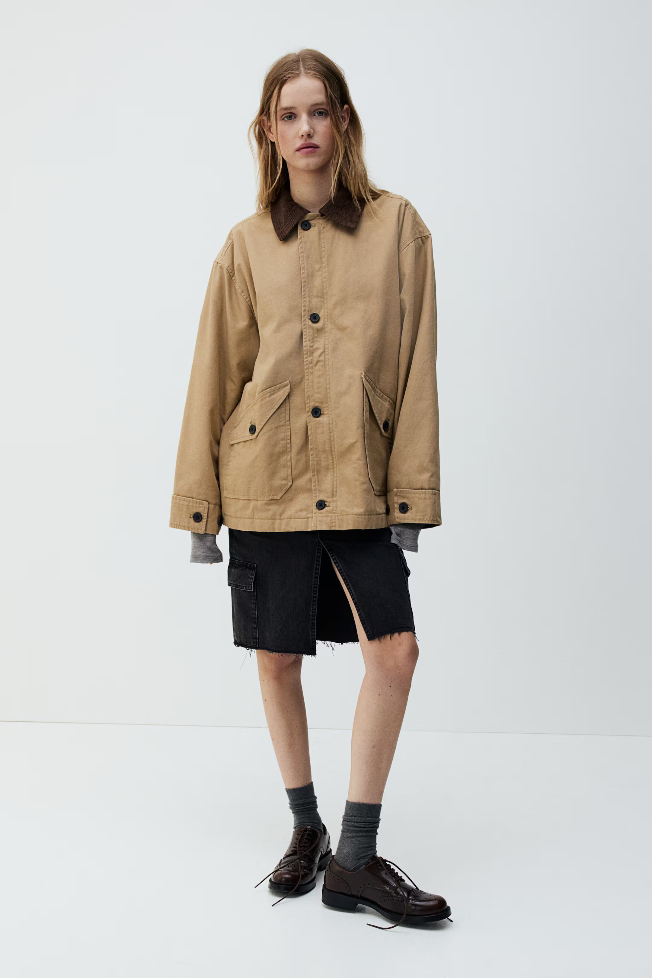 Oversized canvas jacket | H&M (UK, MY, IN, SG, PH, TW, HK)