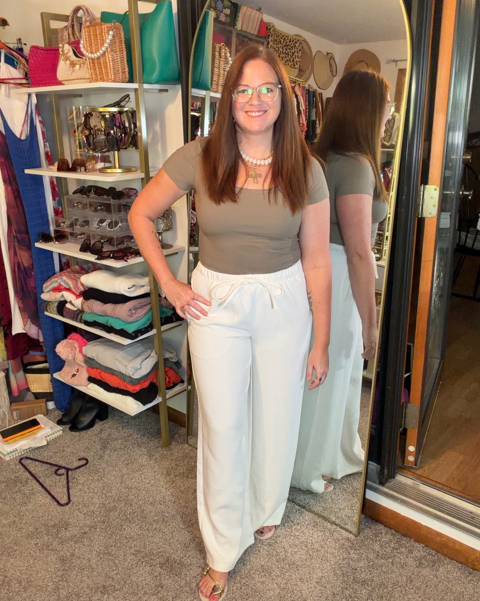 Built in bra in the tee! 👏
White pants
Medium in both 

Casual work outfit
Ootd 
White pants perfection

#LTKmorningroutine #LTKootd #LTKMidsize