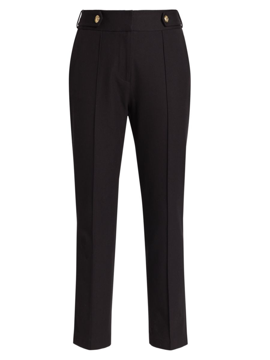 Cotton-Blend Slim-Leg Trousers | Saks Fifth Avenue