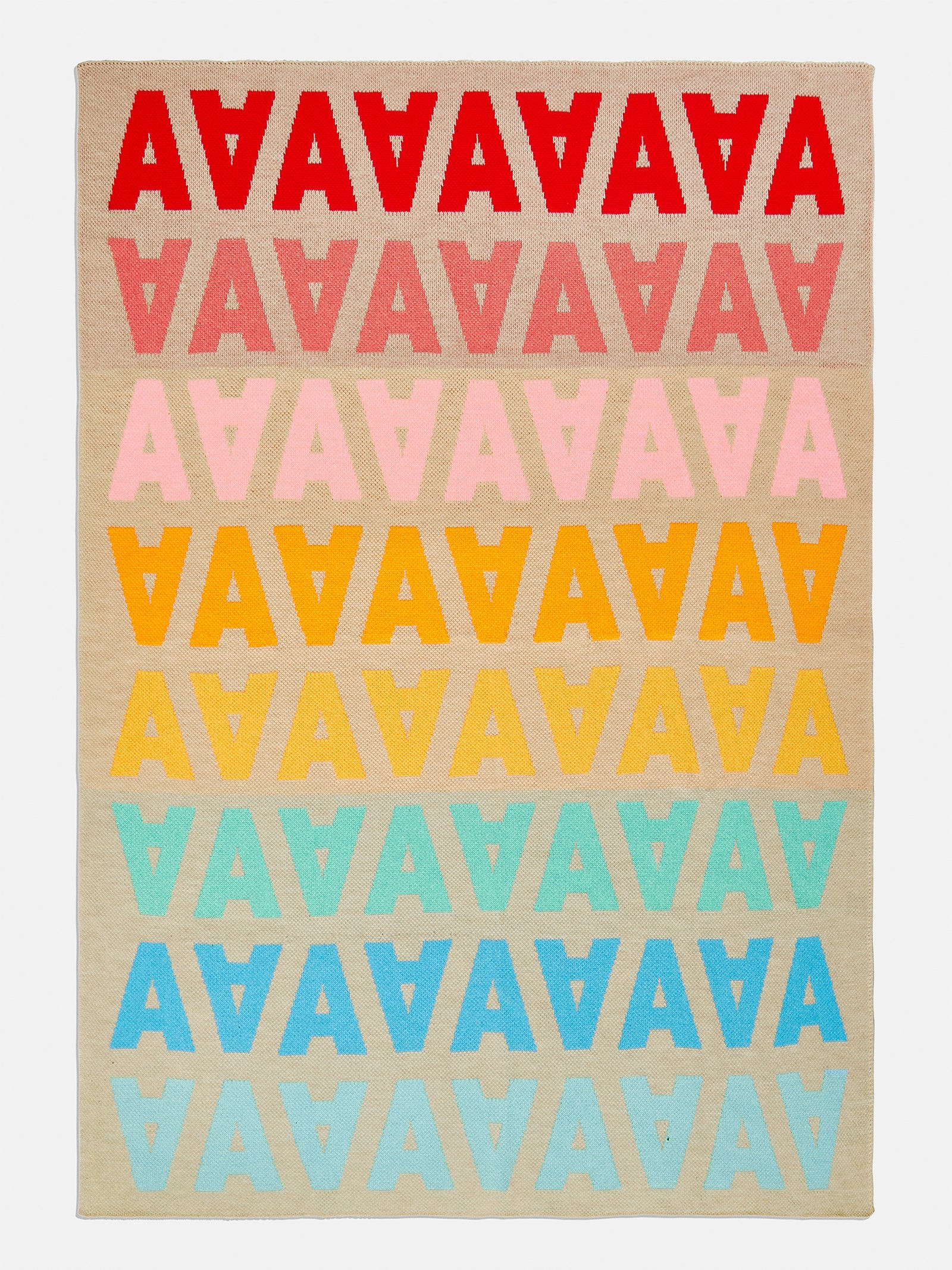 Ombre Initial Custom Blanket - Beige/Multi | BaubleBar (US)