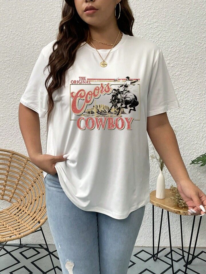 Plus Letter Graphic Tee | SHEIN