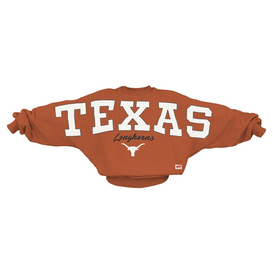 Texas Longhorns Pressbox Women's Flannigan Oversized Dolman Pullover Sweatshirt - Texas Orange | Fanatics
