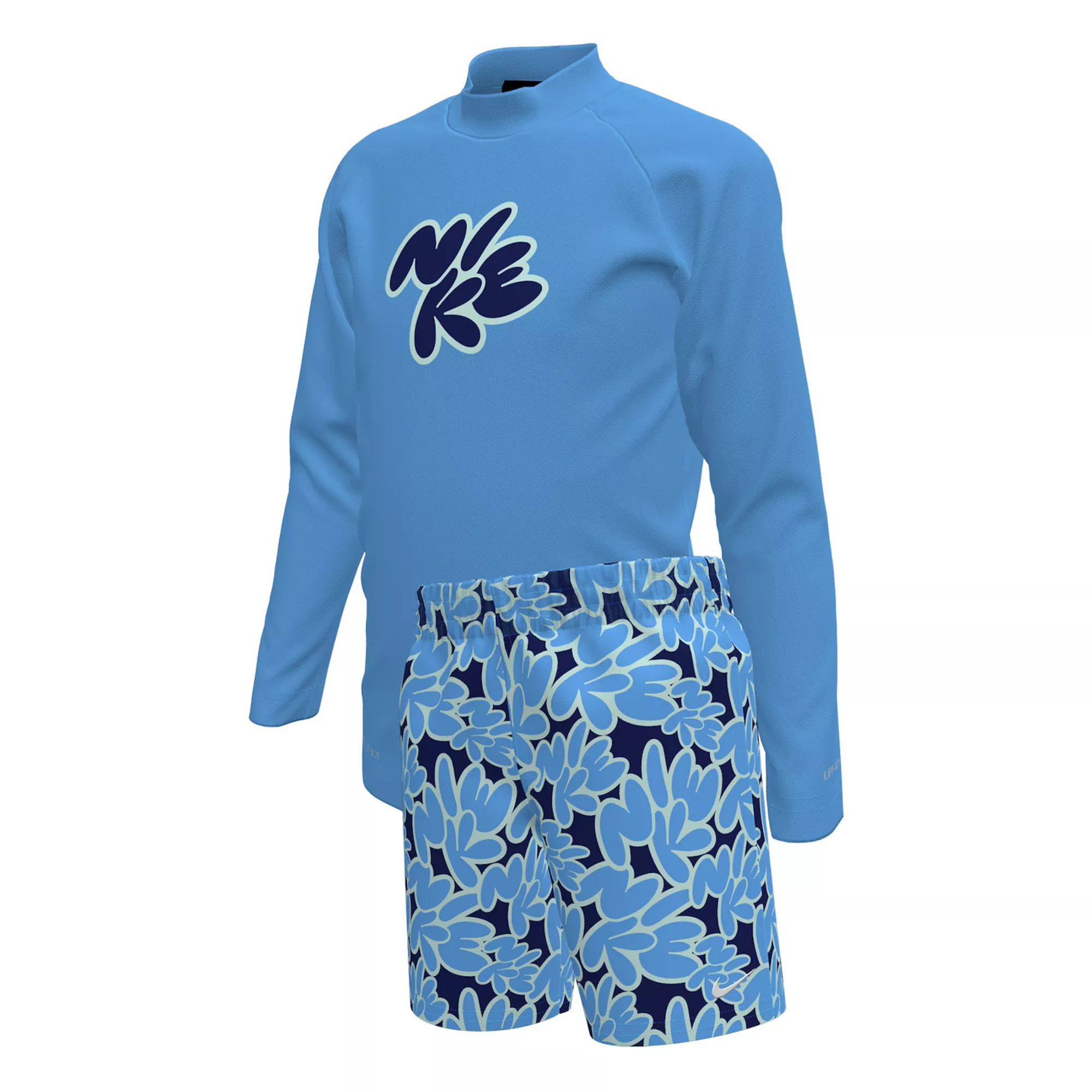 Boys Nike Little Kids' Long-Sleeve Hydroguard and Volley Shorts Set | Kohl's