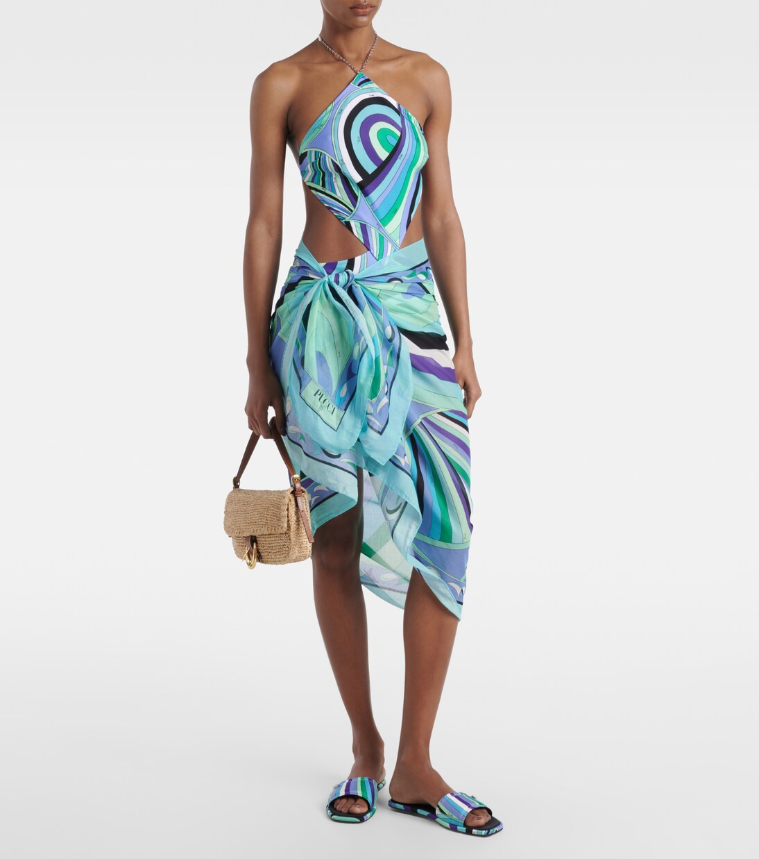 Pesci printed cotton beach cover-up | Mytheresa (US/CA)
