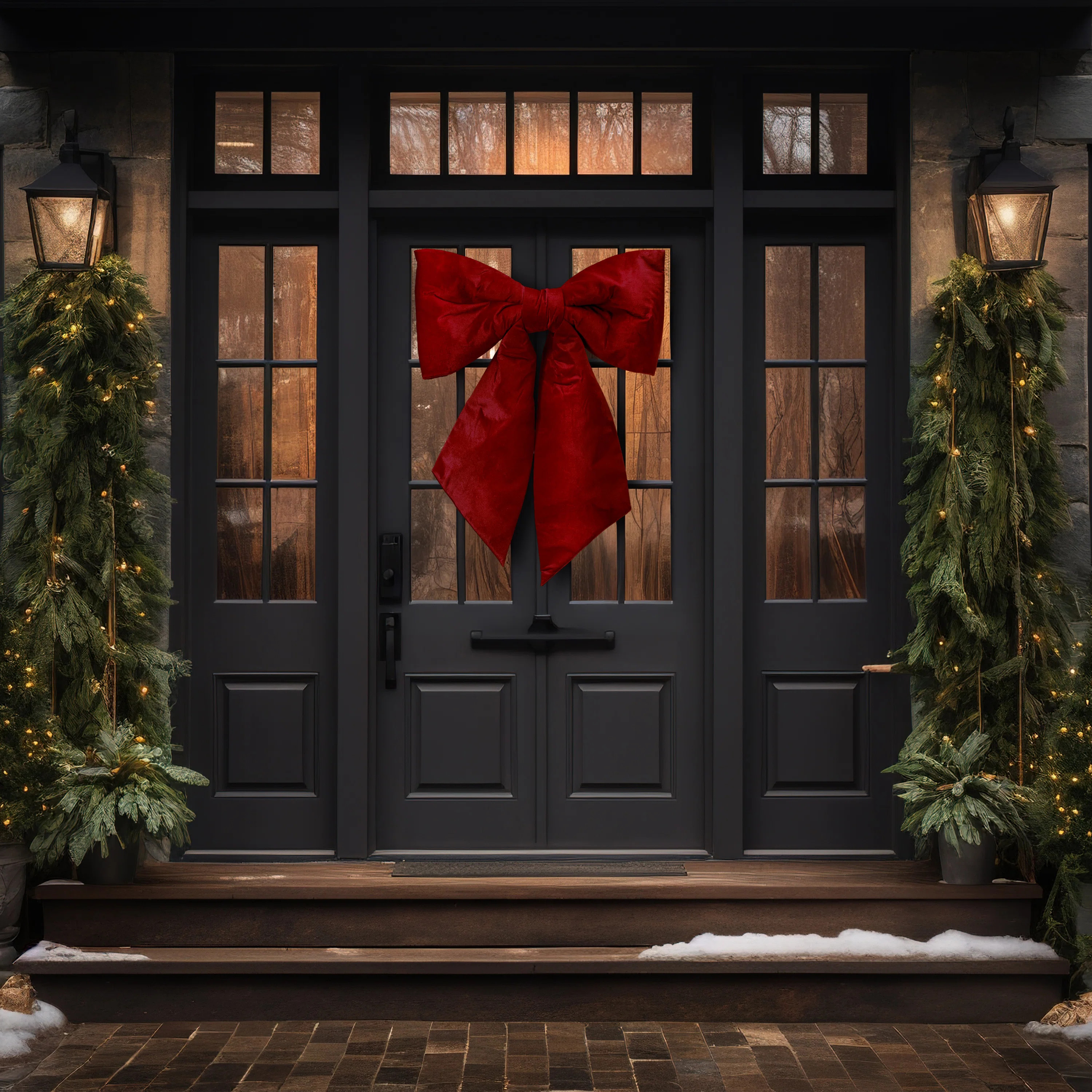 36" Wired Outdoor Padded Velvet Bow UV resistant | Wayfair North America