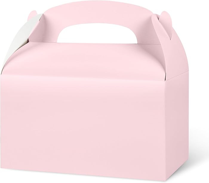 DjinnGlory 36 Pack Pink Party Favor Treat Boxes with Handle for Baby Shower, Birthday, Bridal Sho... | Amazon (US)