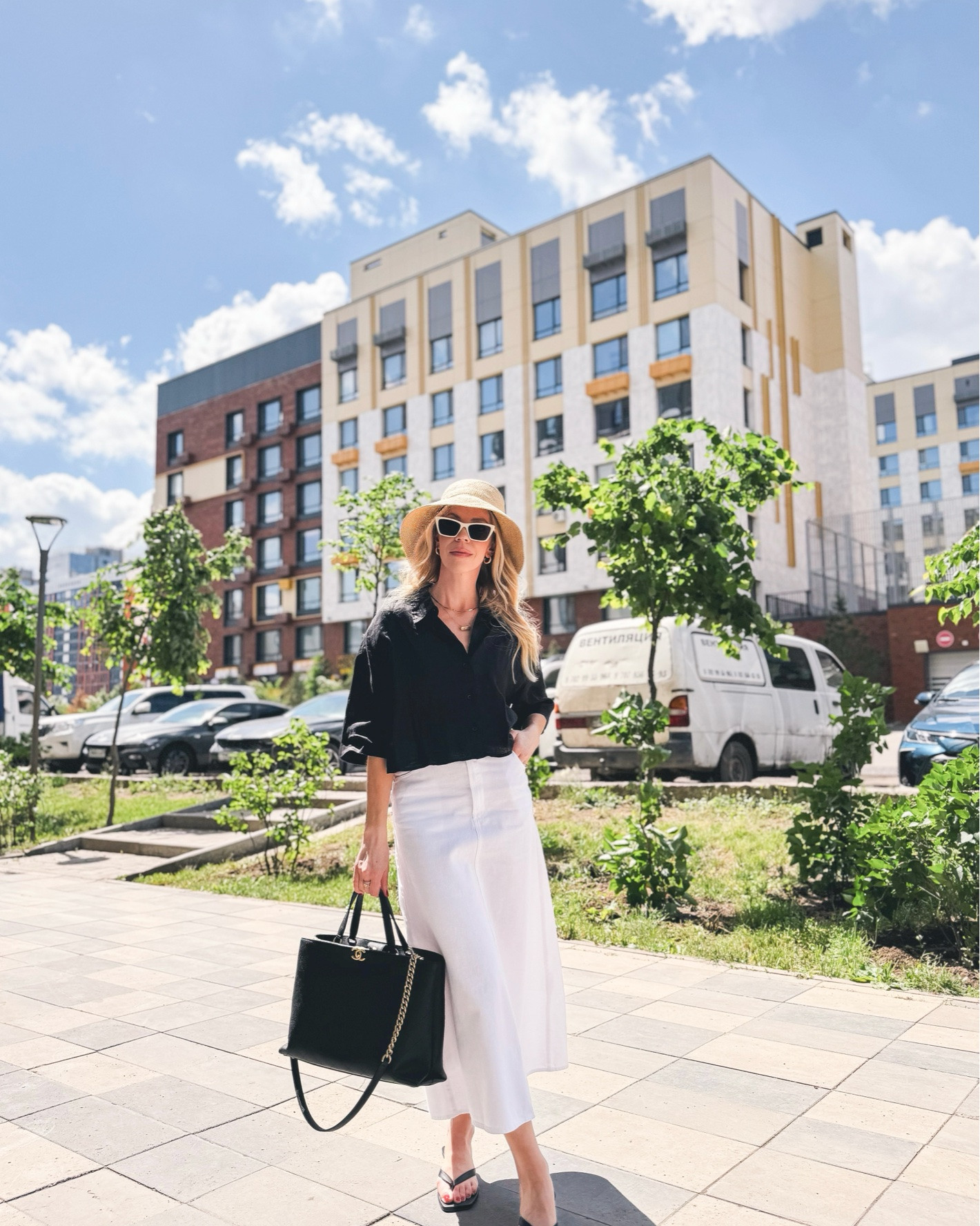 Summer outfit, vacation outfit, black linen shirt, white denim skirt, kitten heel thong sandals, @Janessa Leone straw bucket hat

#LTKTravel #LTKOver40 #LTKSeasonal
