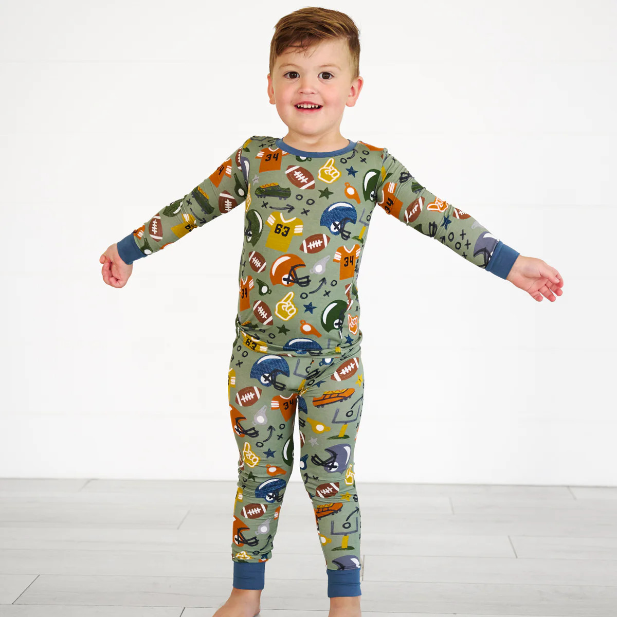 Touchdown Time Two-Piece Pajama Set | Little Sleepies