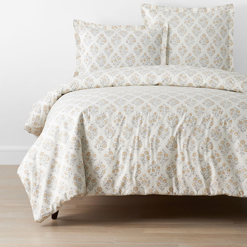 Mariel Floral or Stripe Print Percale Duvet Cover | The Company Store | The Company Store