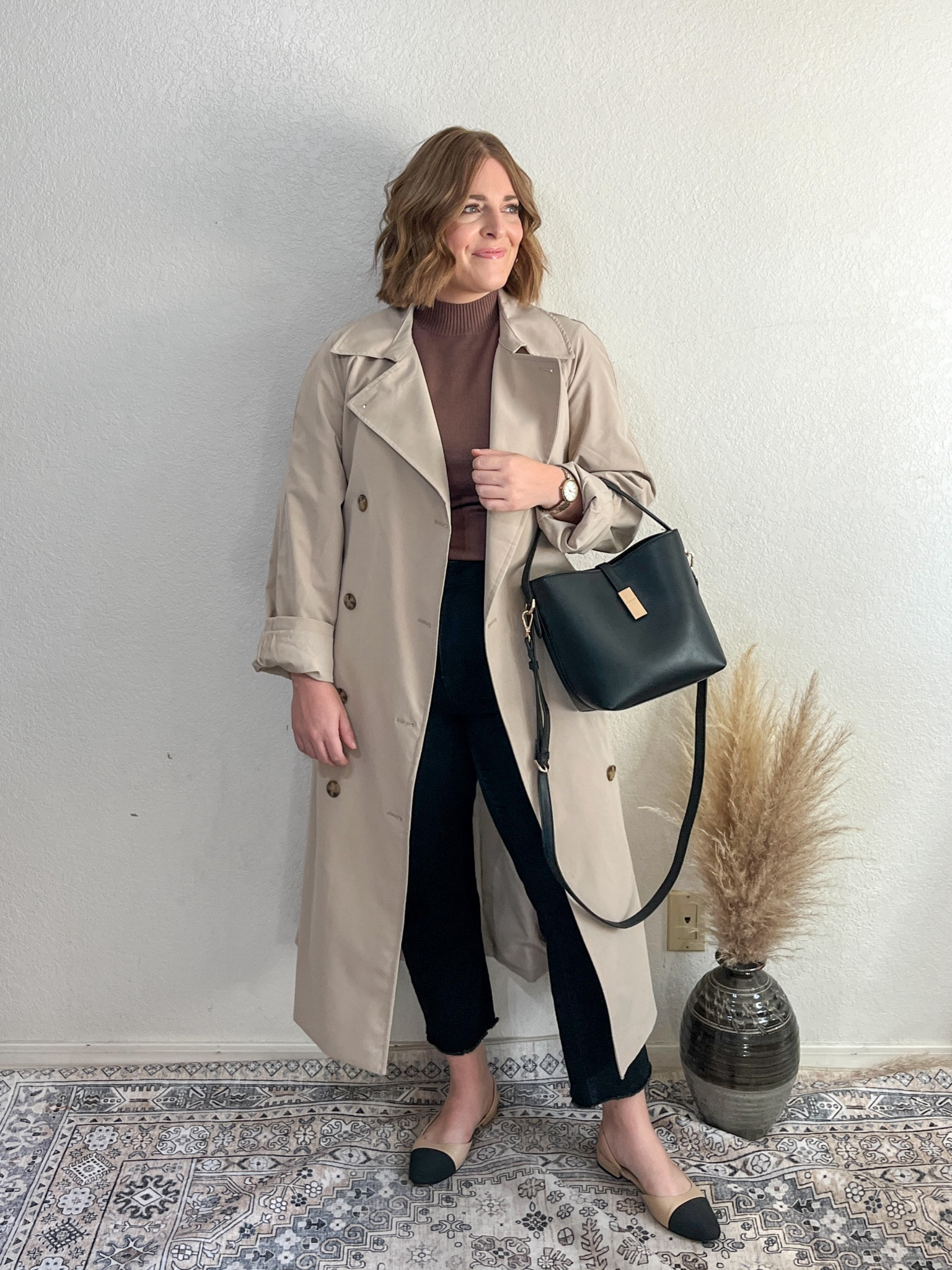 Fall workwear style// chic comfortable look that is still comfortable and professional. 

Size up in sweater if you want a loose fit
trench coat last year from H&M, linked similar 

#LTKMidsize #LTKStyleTip #LTKWorkwear