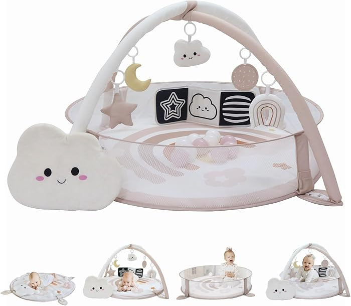 Aila+Aiden 6-in-1 XL Play Mat & Play Gym, Baby Gym, Baby Activity Gym, Sensory Exploration and Mo... | Amazon (US)