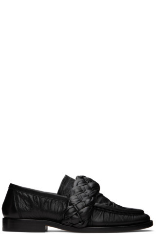 Black Braided Loafers | SSENSE
