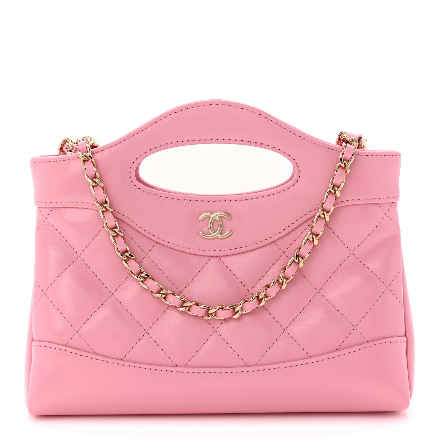 Shiny Lambskin Quilted Nano 31 Shopping Bag Pink | FASHIONPHILE (US)