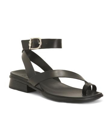Narrow Leather Birch Strappy Sandals | TJ Maxx