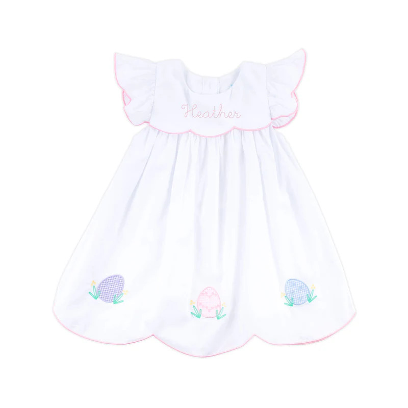 Precious Easter Eggs White Amelia Dress | Classic Whimsy