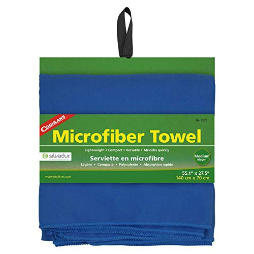 Coghlan's Quick-Dry Microfiber Towel, Medium (55" x 27.5"), Lightweight and Compact for Camping, Lake, Travel, Beach, Gym, and Outdoor Adventures | Amazon (US)