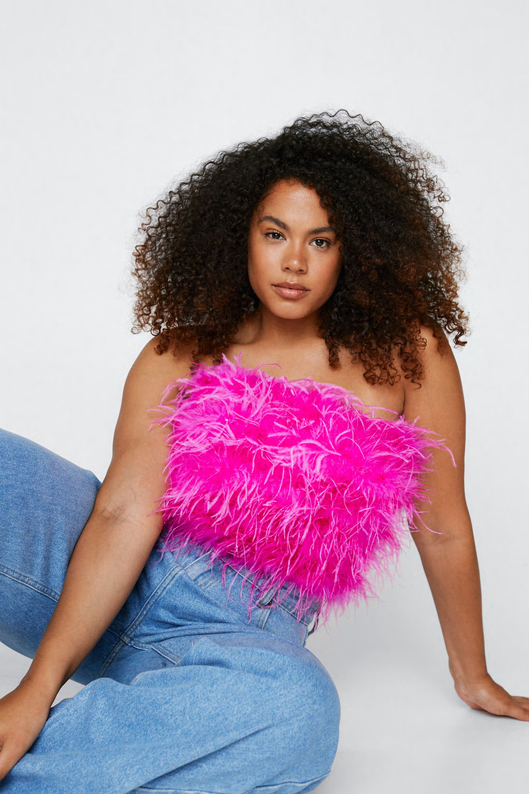 Plus Size Feather Bandeau Top | Nasty Gal (US)