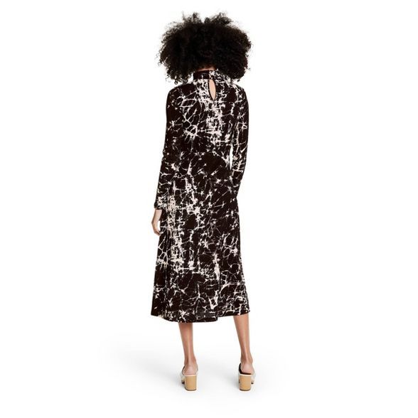 Women's Marble Print Long Sleeve Knit Dress - Rachel Comey x Target Black | Target