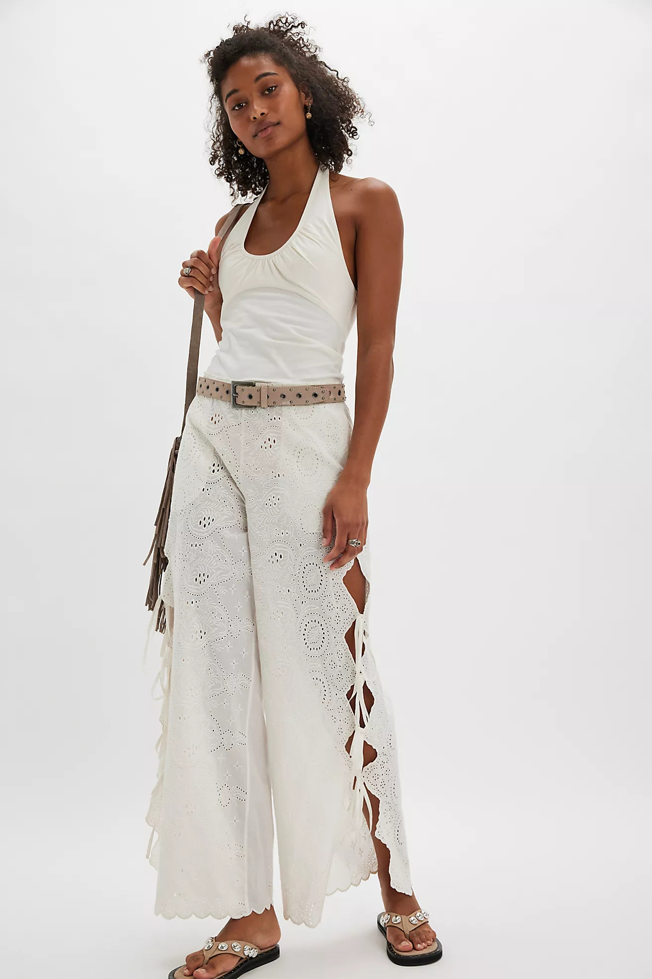 Nigel Preston Side Tie Eyelet Pants | Free People (Global - UK&FR Excluded)
