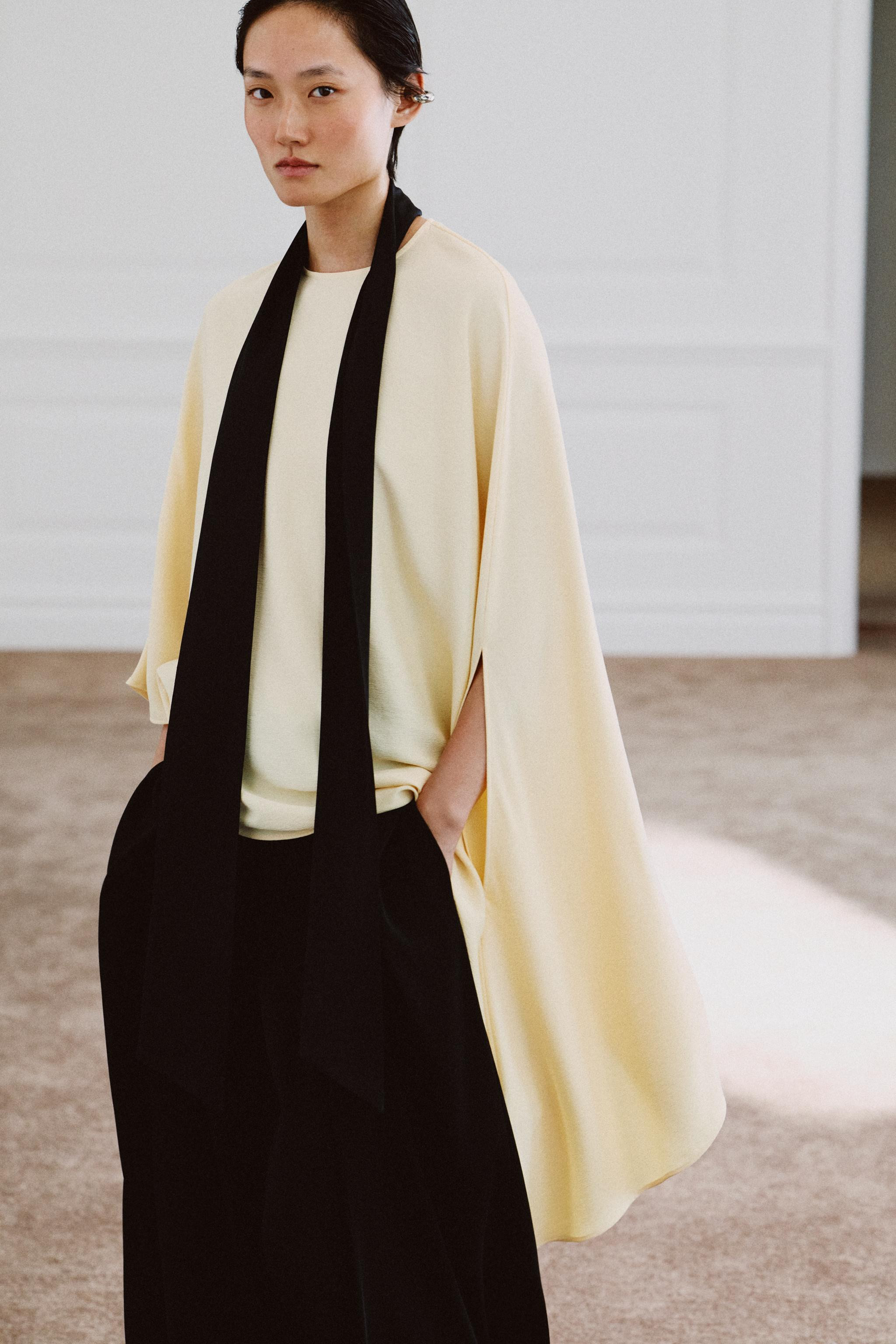 ZW COLLECTION ASYMMETRIC SCARF BLOUSE | Zara UK