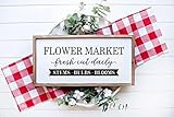 Fresh Cut Flowers, Rustic Sign, Spring Sign, Flower Sign, Flower Market Sign | Amazon (US)