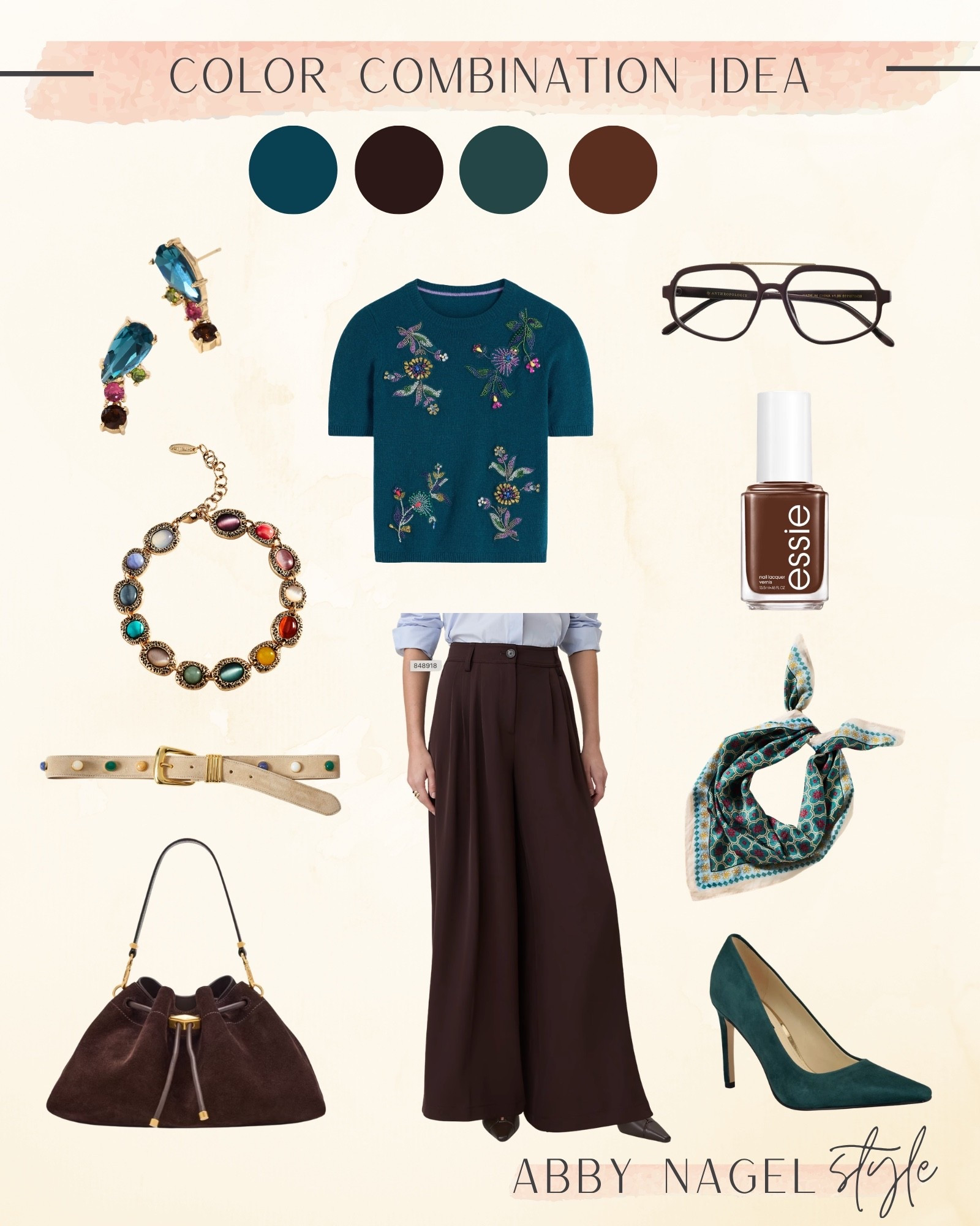 A gorgeous look for blue autumns.  💙🍂