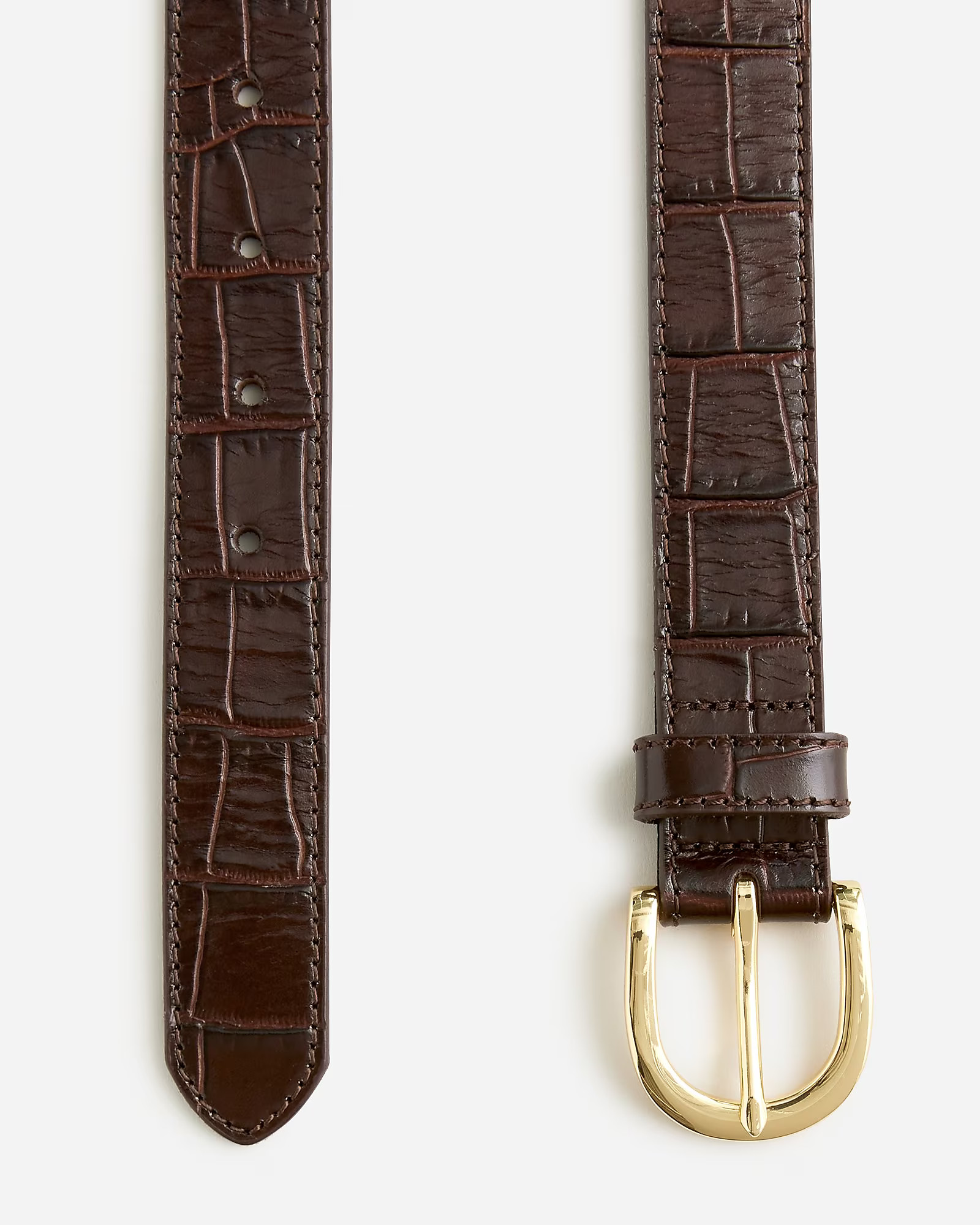Classic belt in croc-embossed leather | J. Crew US